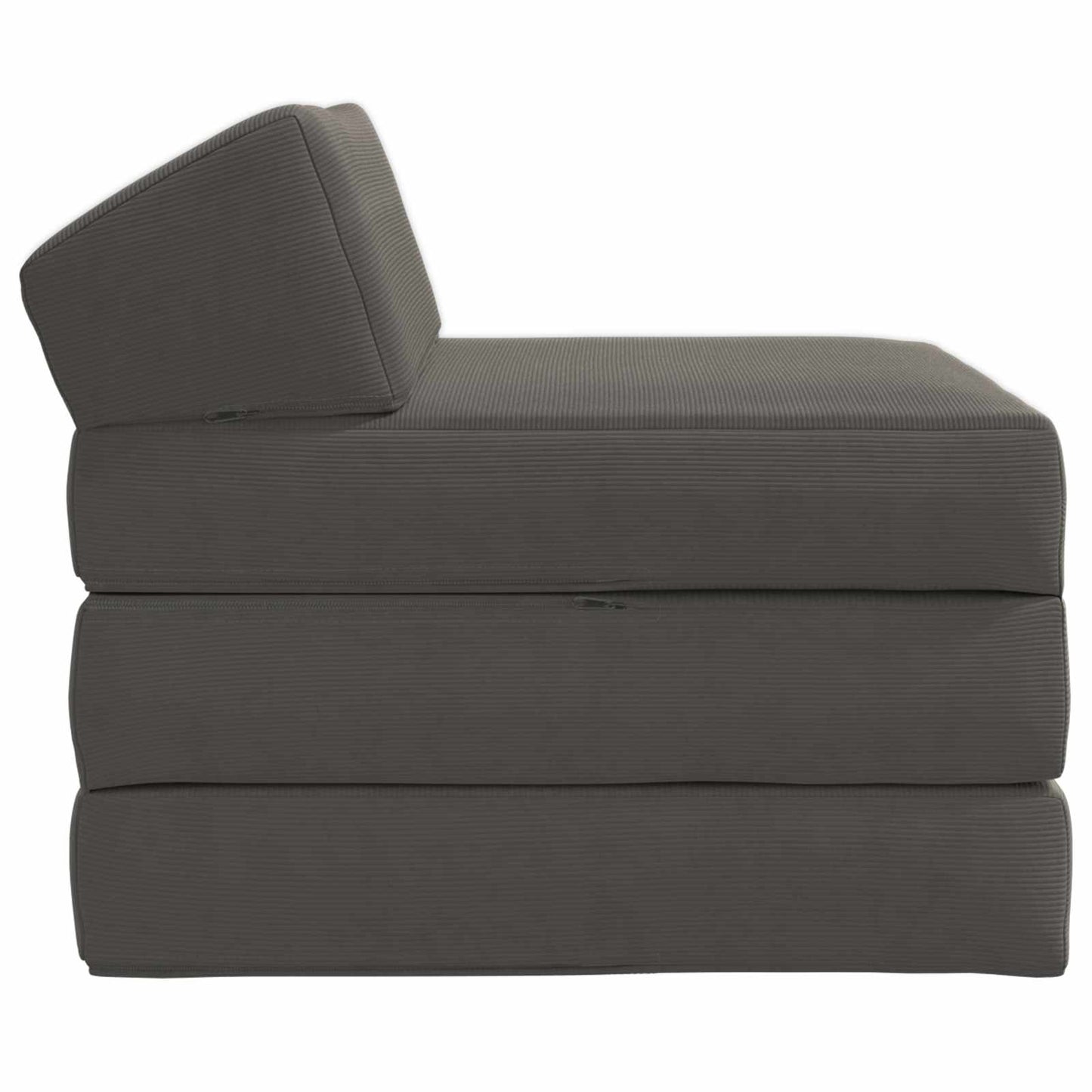 Divano Letto Pieghevole Grigio Scuro 200 x 70 x 10 cm