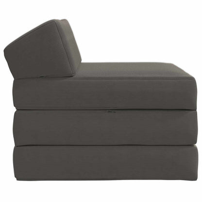 Divano Letto Pieghevole Grigio Scuro 200 x 70 x 10 cm