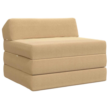 Divano Letto Pieghevole Grigio Verde Chiaro 200 x 70 x 10 cm