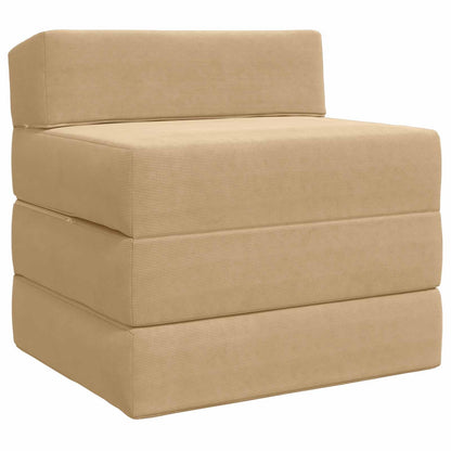 Divano Letto Pieghevole Grigio Verde Chiaro 200 x 70 x 10 cm