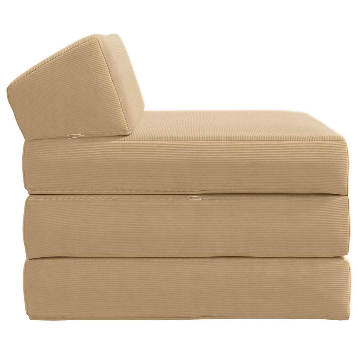 Divano Letto Pieghevole Grigio Verde Chiaro 200 x 70 x 10 cm
