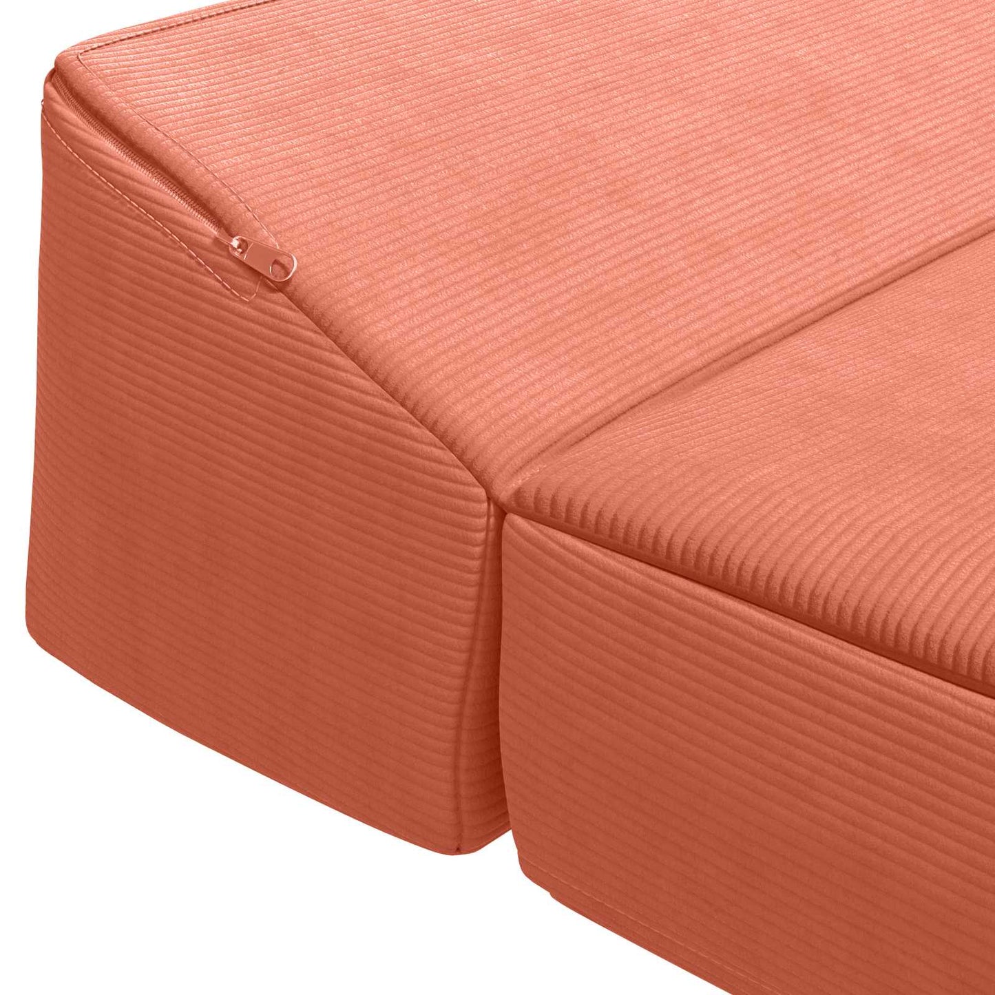 Divano Letto Pieghevole Rosso Arancio 200 x 70 x 10 cm