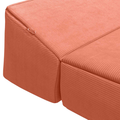 Divano Letto Pieghevole Rosso Arancio 200 x 70 x 10 cm