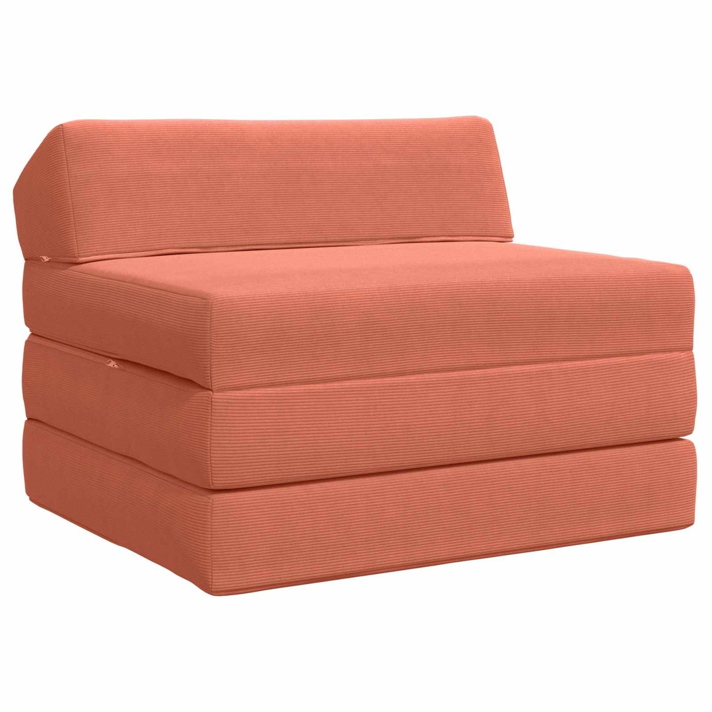 Divano Letto Pieghevole Rosso Arancio 200 x 70 x 10 cm