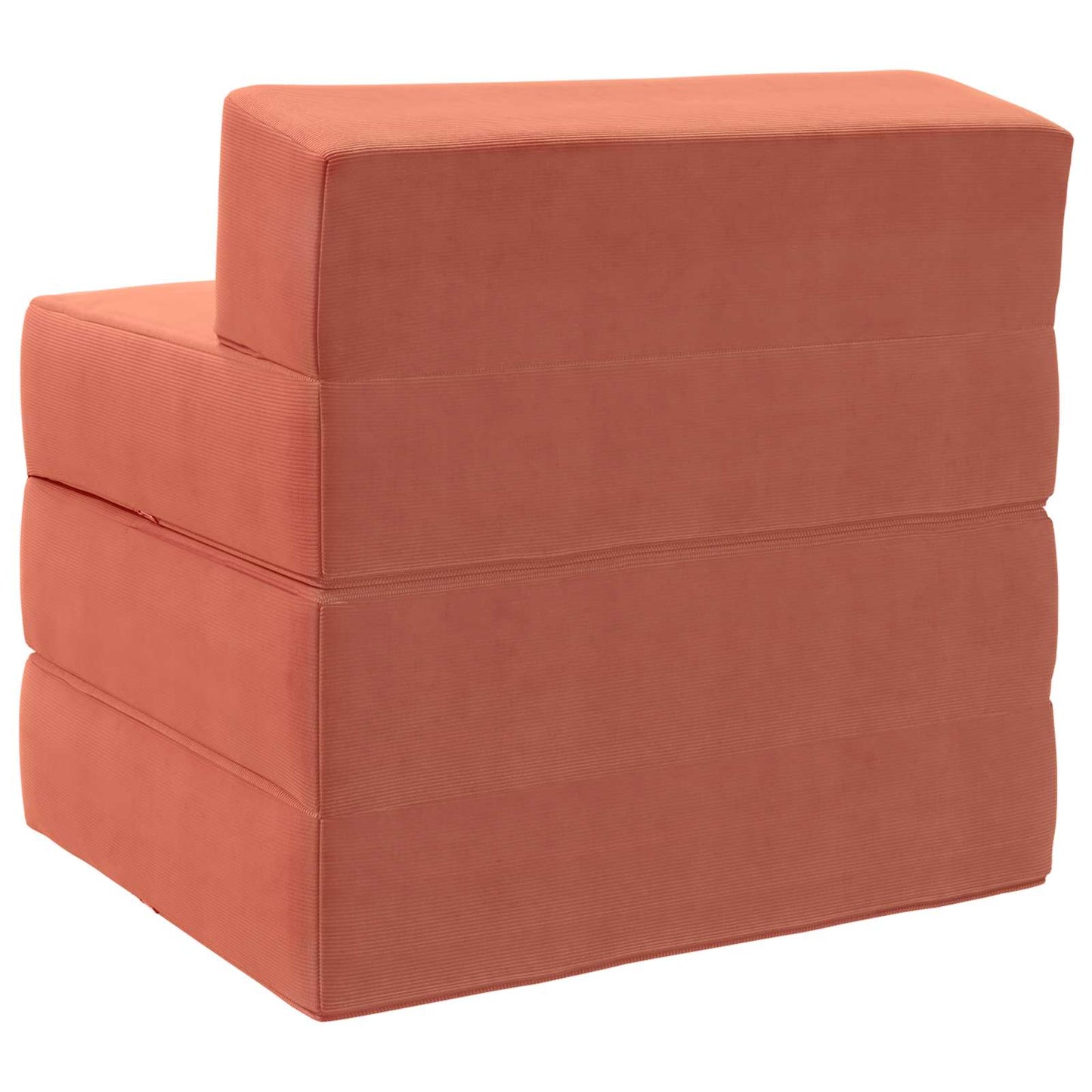 Divano Letto Pieghevole Rosso Arancio 200 x 70 x 10 cm