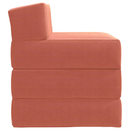 Divano Letto Pieghevole Rosso Arancio 200 x 70 x 10 cm