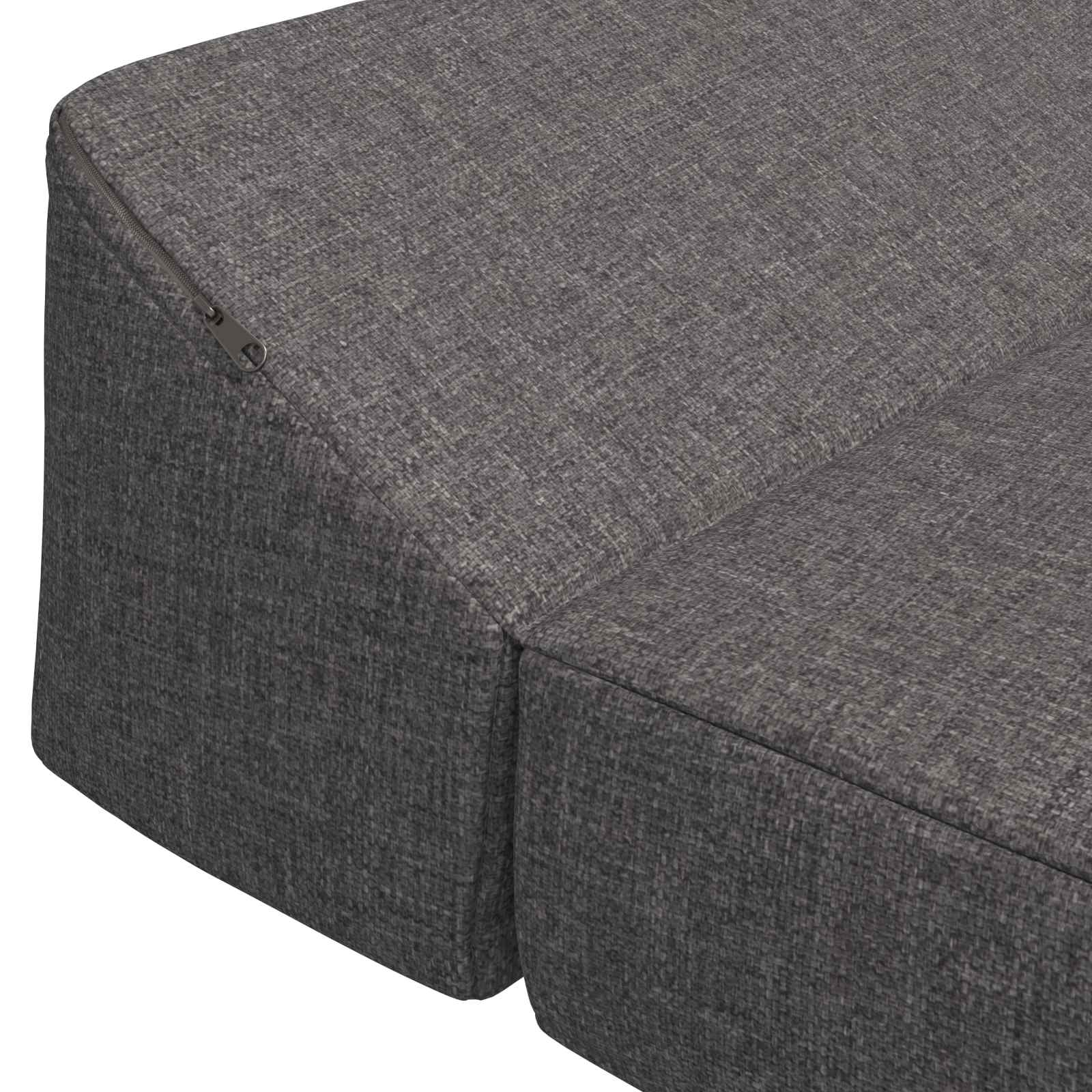 Divano Letto Pieghevole Grigio Chiaro 120 x 60 x 49 cm Tessuto | homemem39