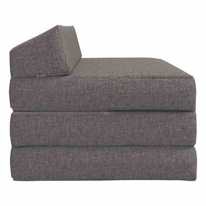 Divano Letto Pieghevole Grigio Chiaro 120 x 60 x 49 cm Tessuto