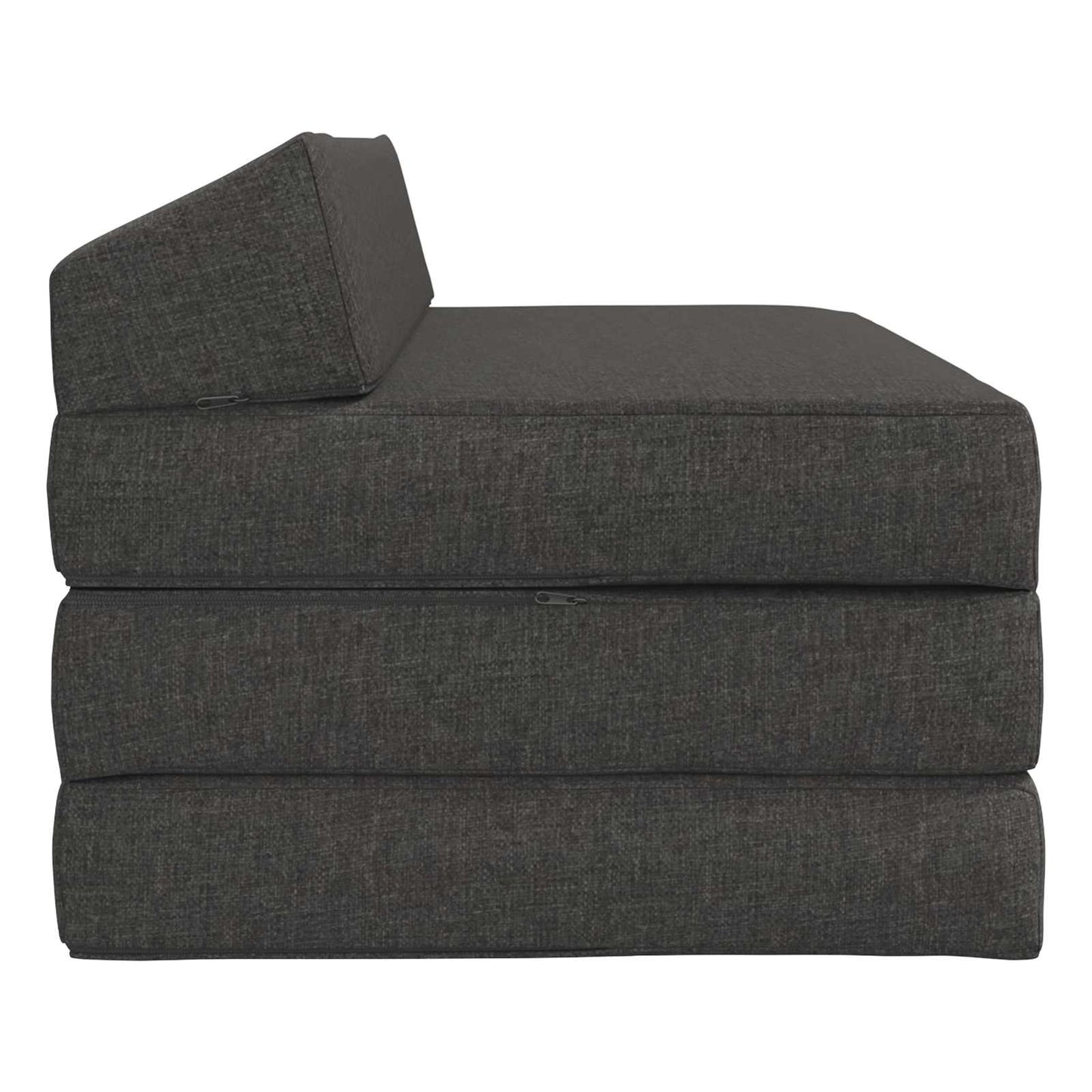 Divano Letto Pieghevole Grigio Scuro 120 x 60 x 49 cm Tessuto