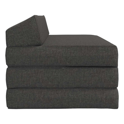 Divano Letto Pieghevole Grigio Scuro 120 x 60 x 49 cm Tessuto