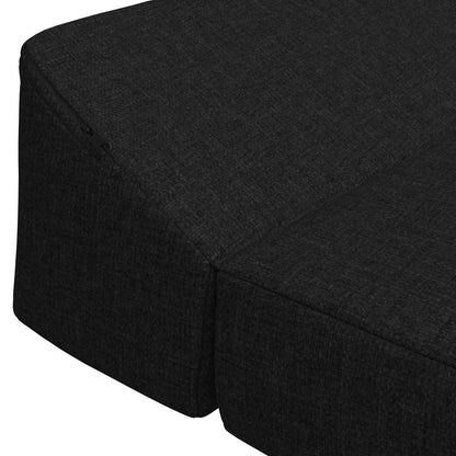Divano Letto Pieghevole Nero 120 x 60 x 49 cm Tessuto