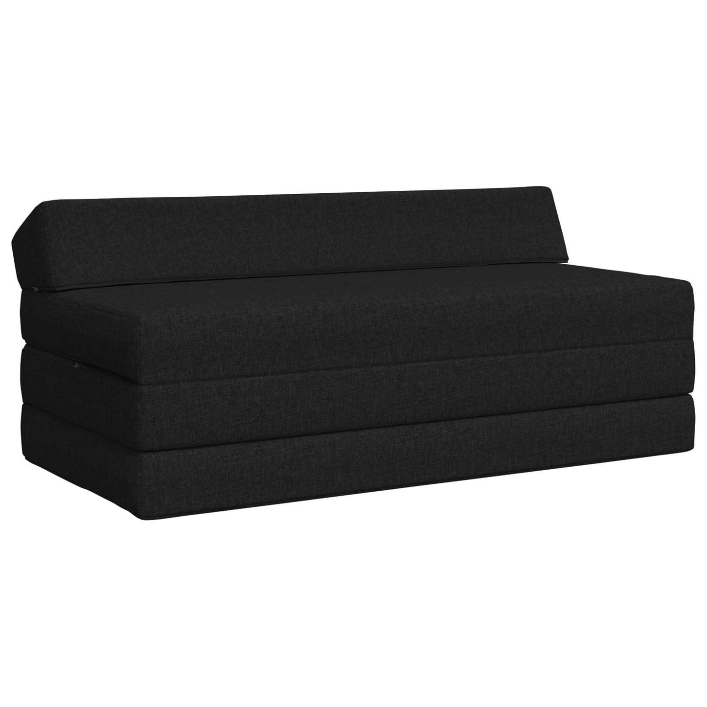 Divano Letto Pieghevole Nero 120 x 60 x 49 cm Tessuto | homemem39