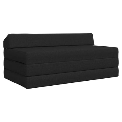 Divano Letto Pieghevole Nero 120 x 60 x 49 cm Tessuto