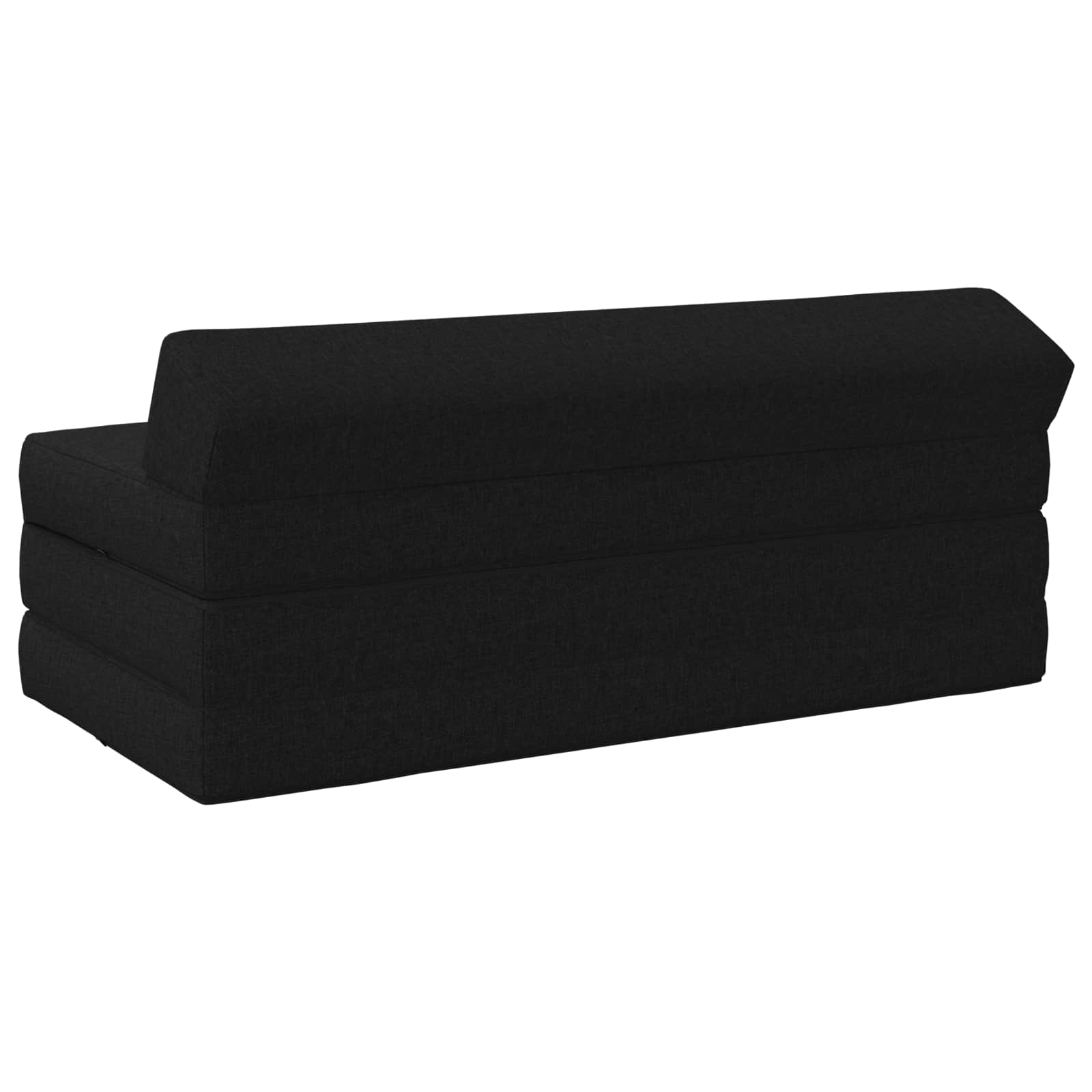 Divano Letto Pieghevole Nero 120 x 60 x 49 cm Tessuto | homemem39