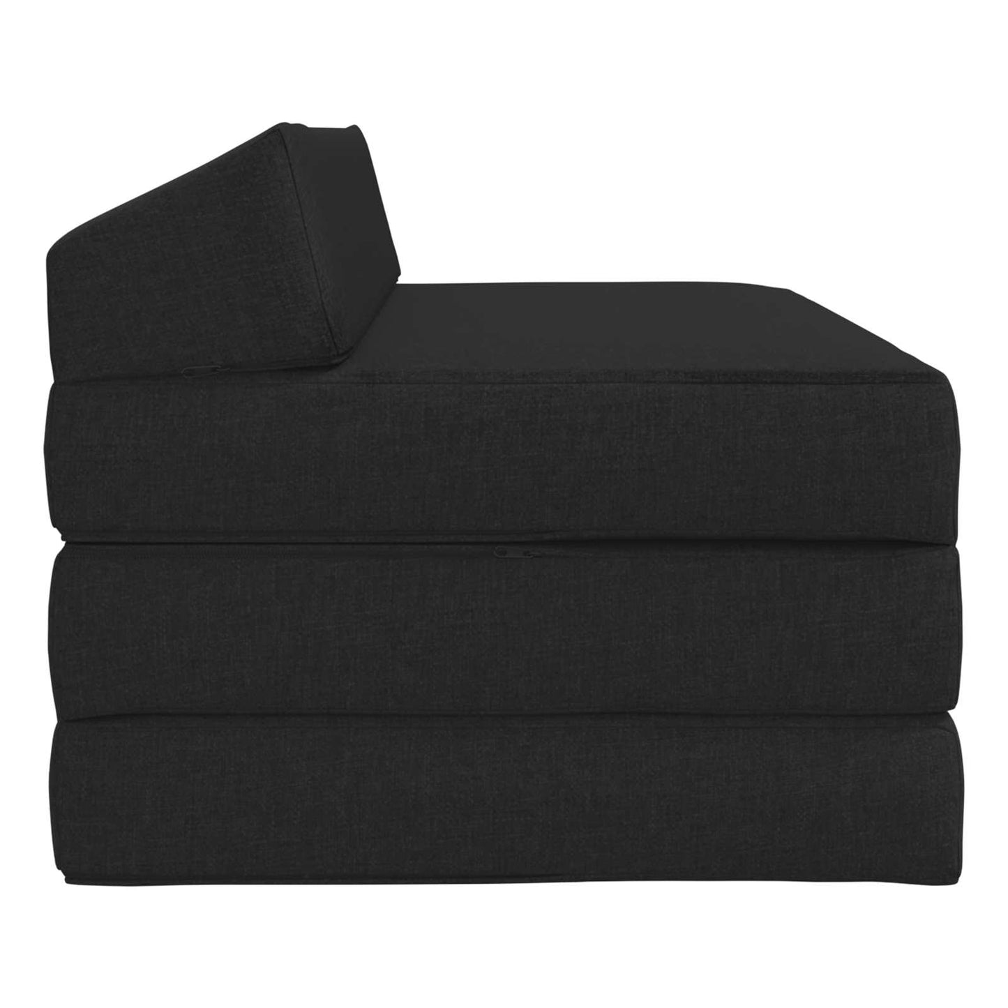 Divano Letto Pieghevole Nero 120 x 60 x 49 cm Tessuto
