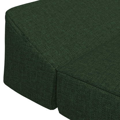 Divano Letto Pieghevole Verde Scuro 120 x 60 x 49 cm Tessuto