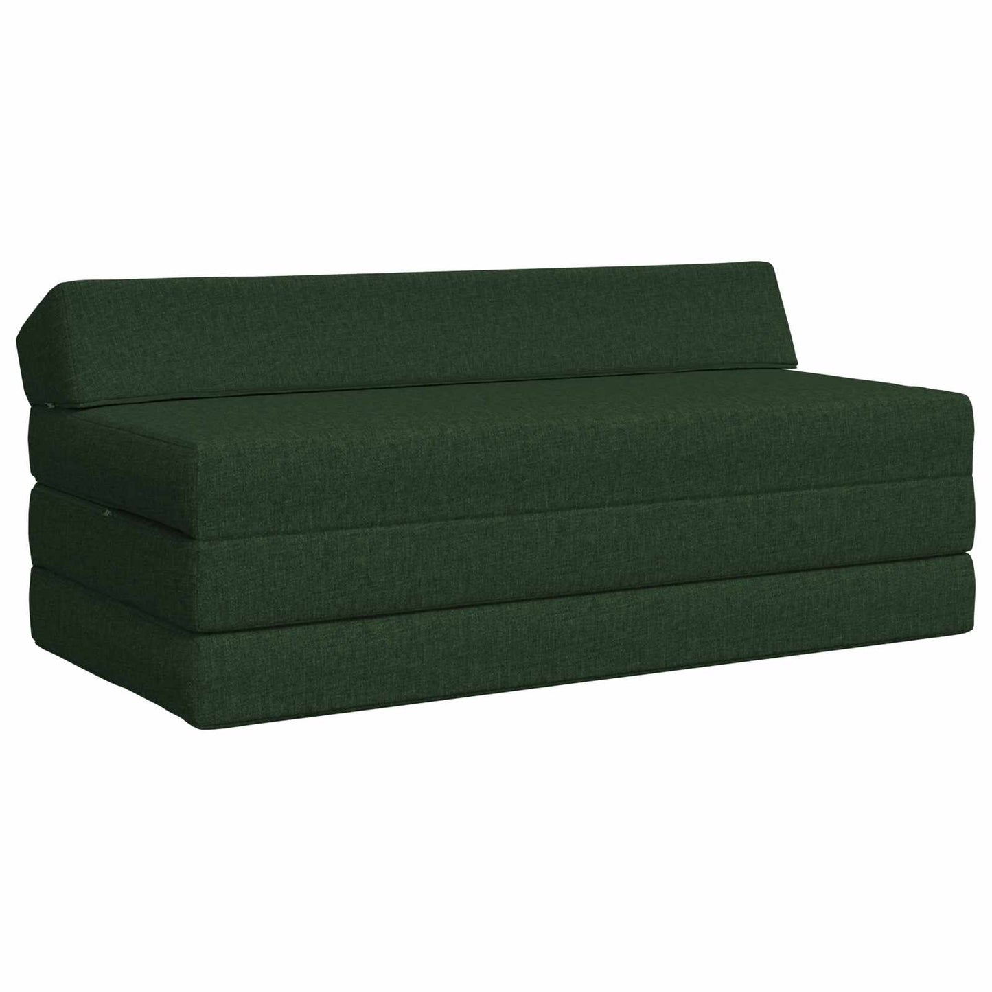 Divano Letto Pieghevole Verde Scuro 120 x 60 x 49 cm Tessuto