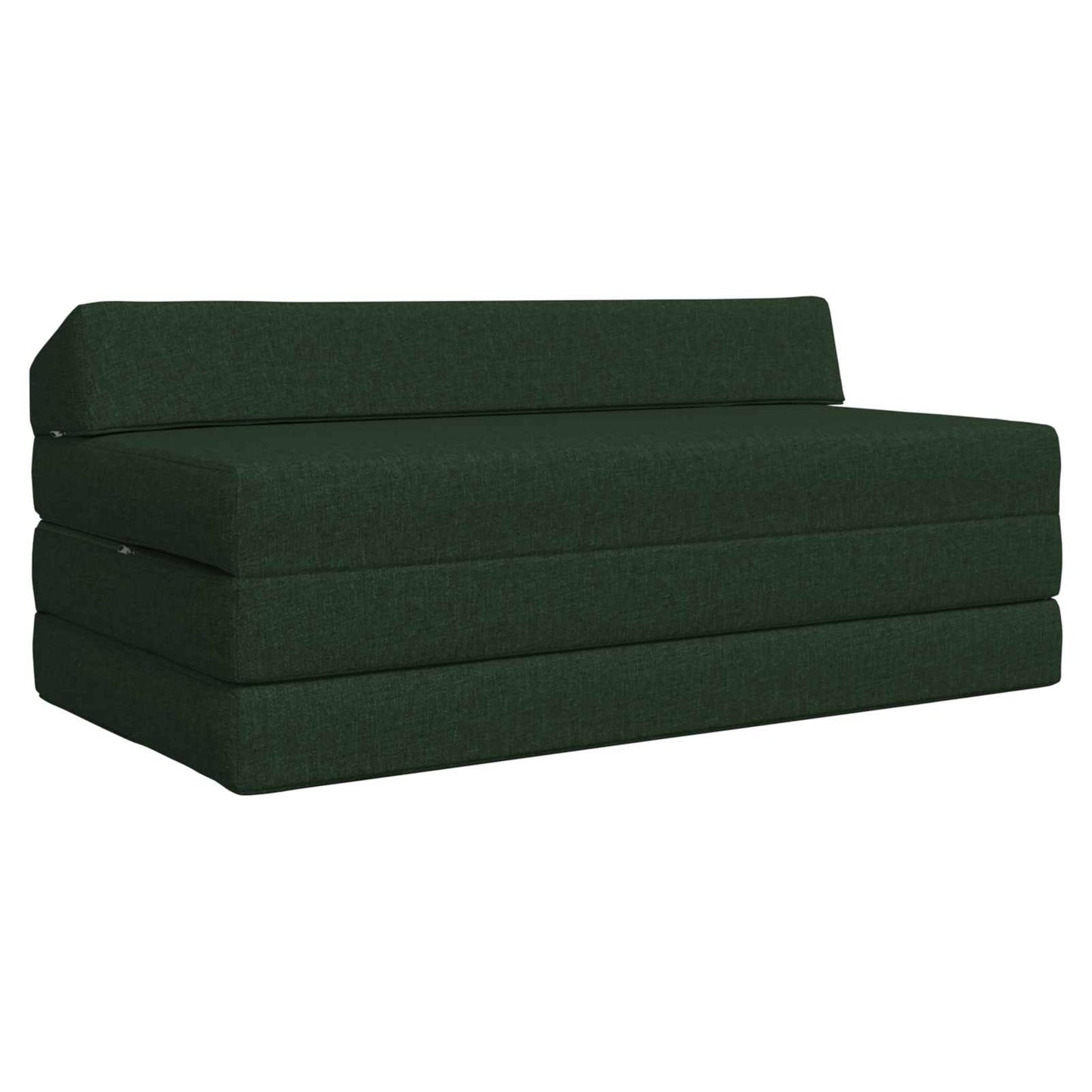 Divano Letto Pieghevole Verde Scuro 120 x 60 x 49 cm Tessuto