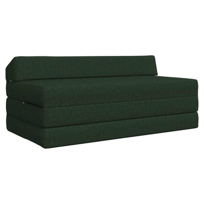Divano Letto Pieghevole Verde Scuro 120 x 60 x 49 cm Tessuto