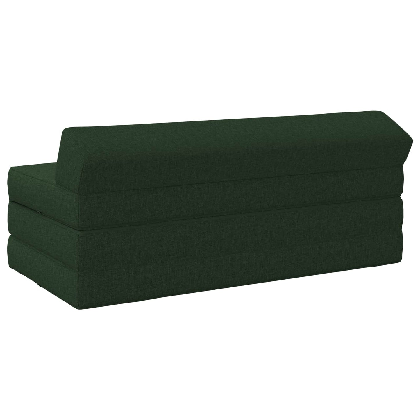 Divano Letto Pieghevole Verde Scuro 120 x 60 x 49 cm Tessuto