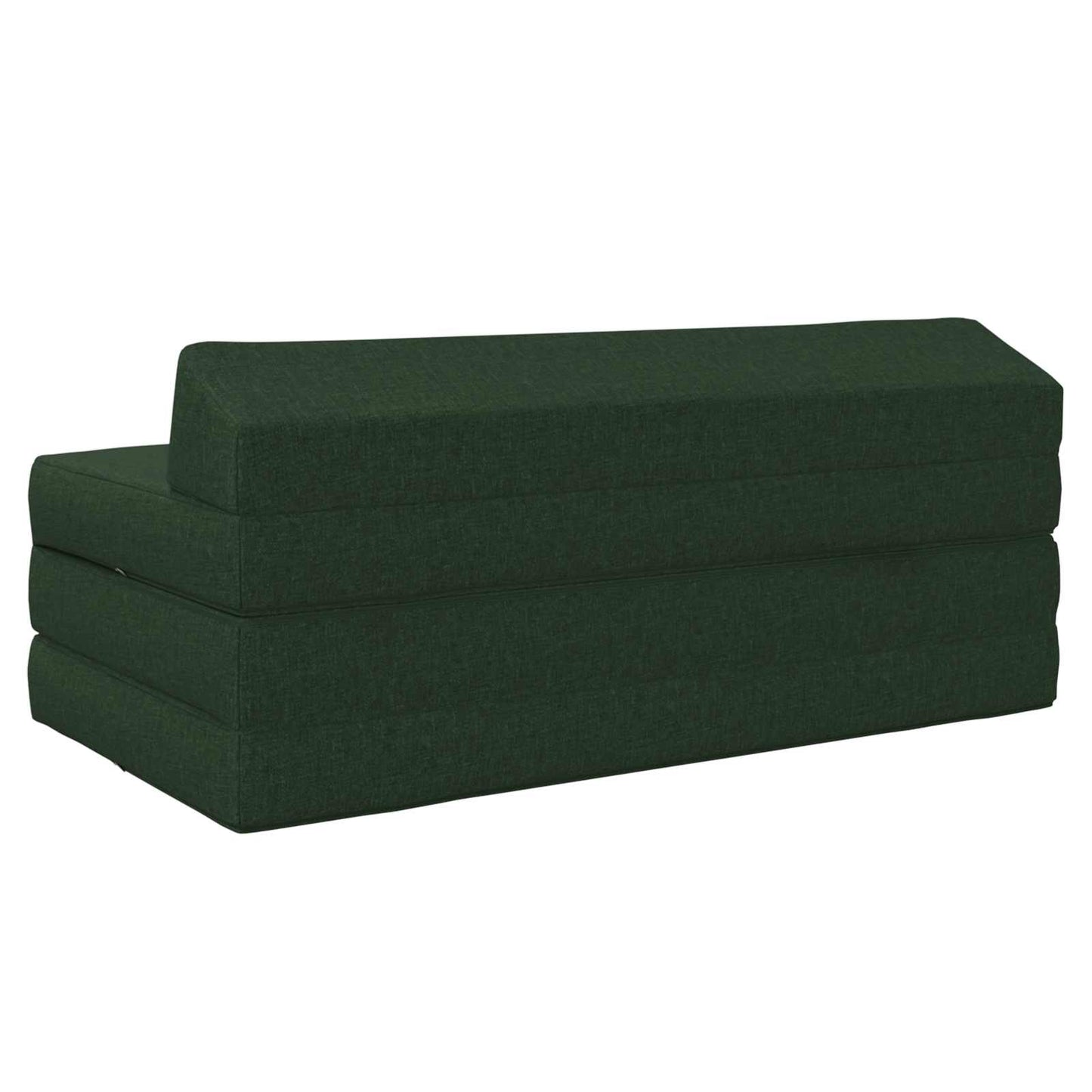 Divano Letto Pieghevole Verde Scuro 120 x 60 x 49 cm Tessuto
