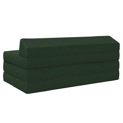 Divano Letto Pieghevole Verde Scuro 120 x 60 x 49 cm Tessuto