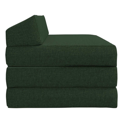 Divano Letto Pieghevole Verde Scuro 120 x 60 x 49 cm Tessuto