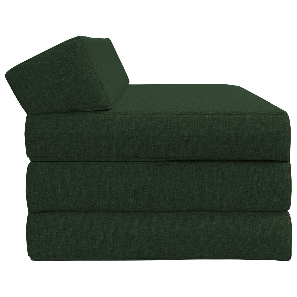 Divano Letto Pieghevole Verde Scuro 120 x 60 x 49 cm Tessuto