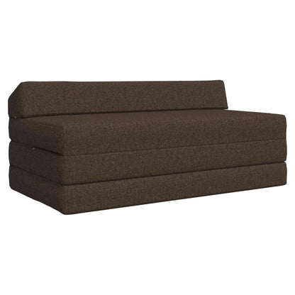 Divano Letto Pieghevole Tortora 120 x 60 x 49 cm Tessuto