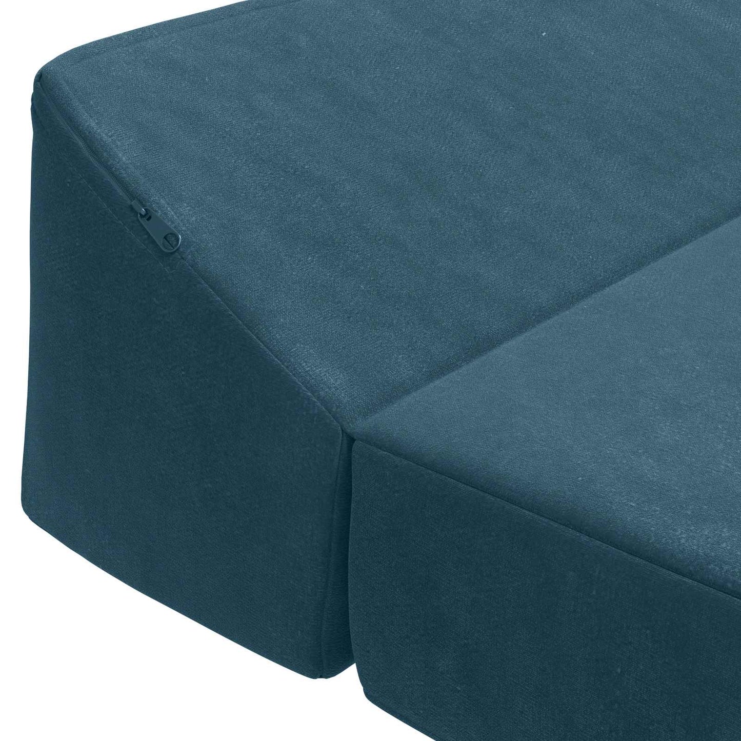 Divano Letto Pieghevole Blu 120 x 60 x 49 cm Tessuto | homemem39