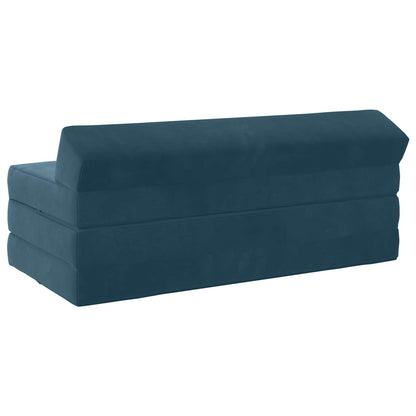 Divano Letto Pieghevole Blu 120 x 60 x 49 cm Tessuto