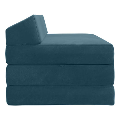 Divano Letto Pieghevole Blu 120 x 60 x 49 cm Tessuto