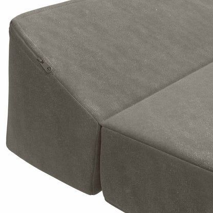 Divano Letto Pieghevole Grigio Chiaro 120 x 60 x 49 cm Tessuto