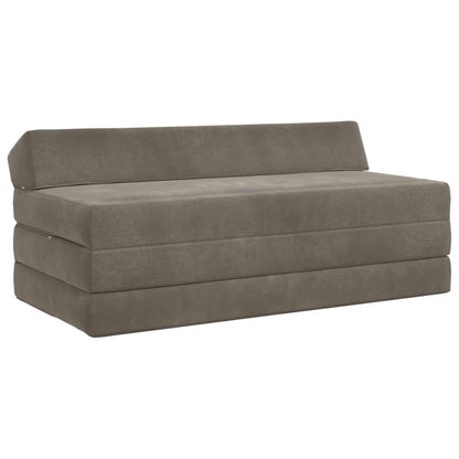 Divano Letto Pieghevole Grigio Chiaro 120 x 60 x 49 cm Tessuto