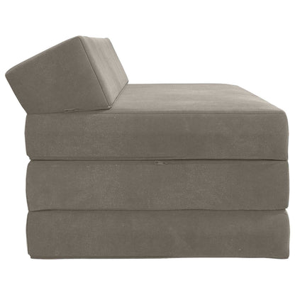Divano Letto Pieghevole Grigio Chiaro 120 x 60 x 49 cm Tessuto