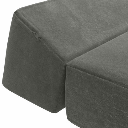 Divano Letto Pieghevole Grigio Scuro 120 x 60 x 49 cm Tessuto