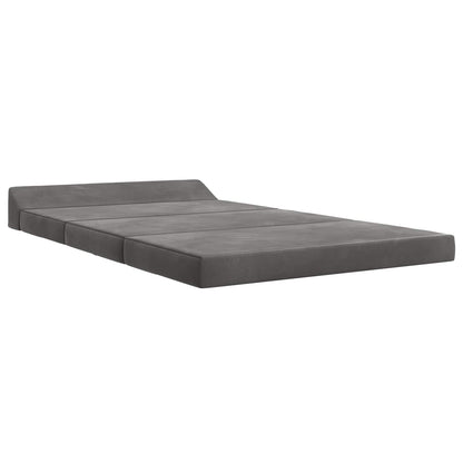 Divano Letto Pieghevole Grigio Scuro 120 x 60 x 49 cm Tessuto