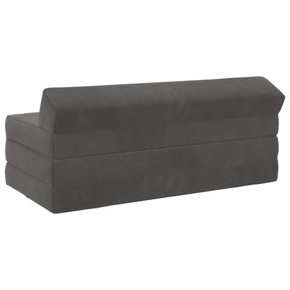 Divano Letto Pieghevole Grigio Scuro 120 x 60 x 49 cm Tessuto