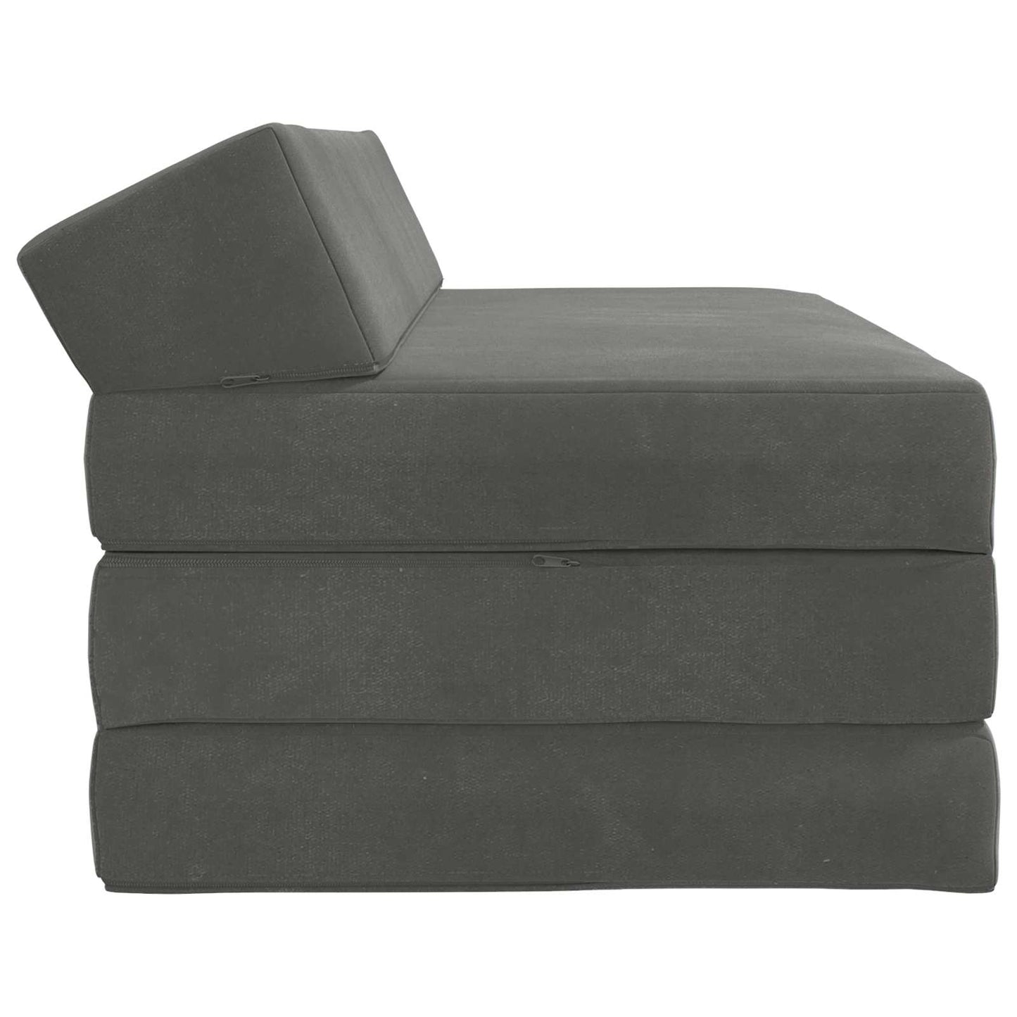 Divano Letto Pieghevole Grigio Scuro 120 x 60 x 49 cm Tessuto