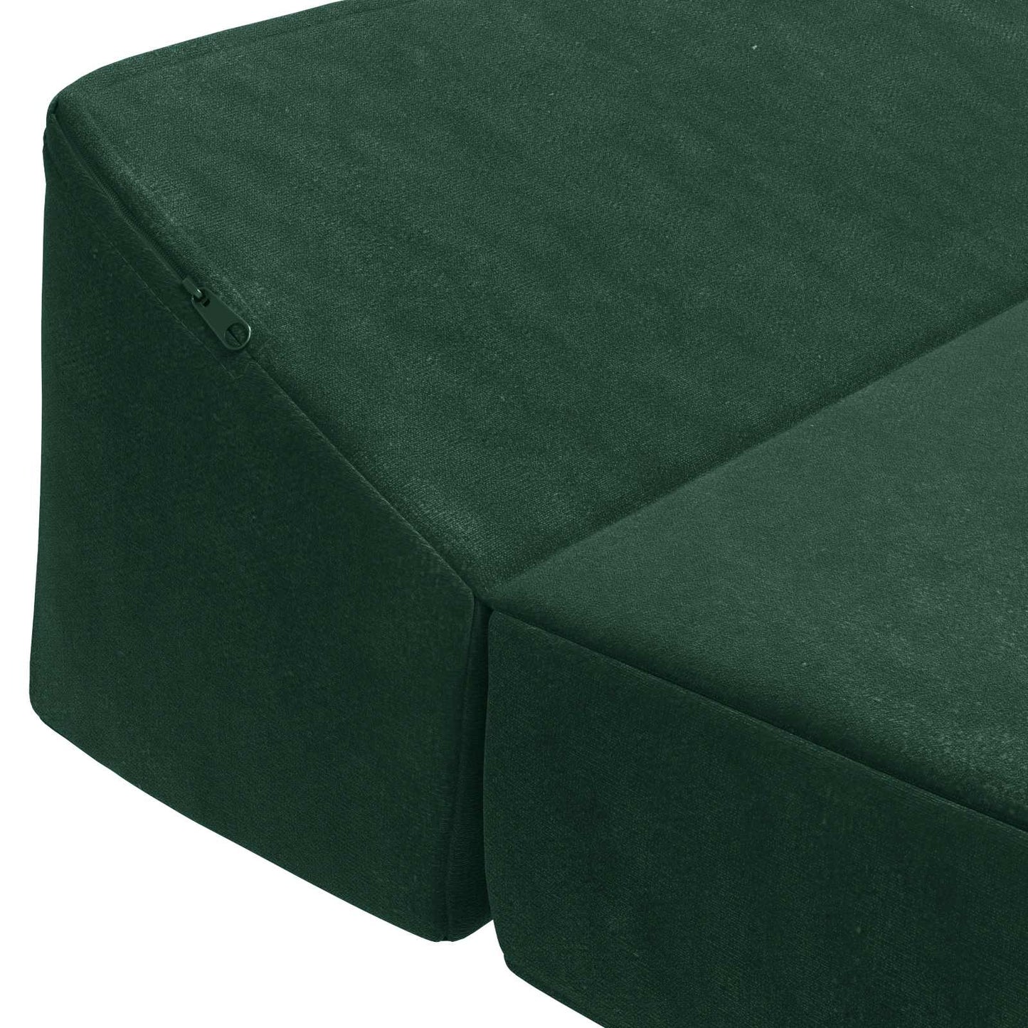 Divano Letto Pieghevole Verde Scuro 120 x 60 x 49 cm Tessuto