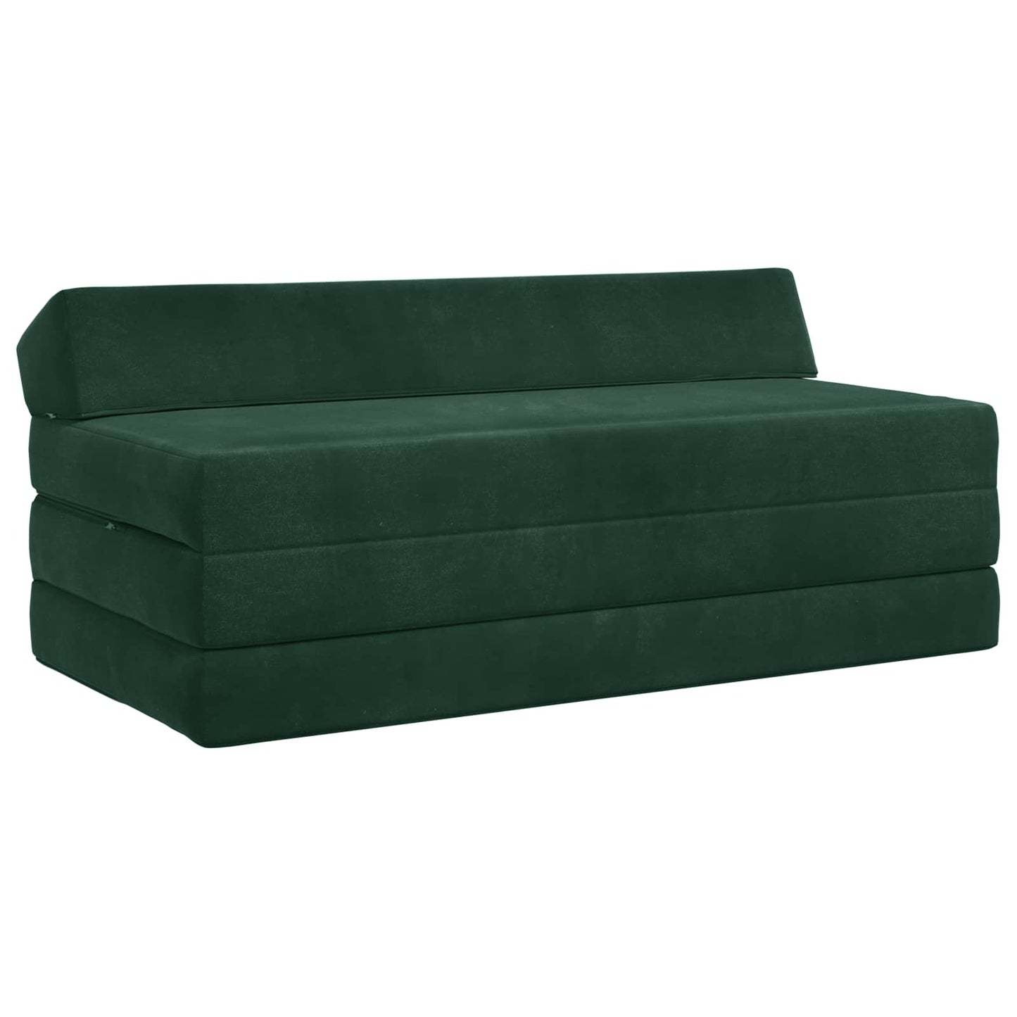 Divano Letto Pieghevole Verde Scuro 120 x 60 x 49 cm Tessuto