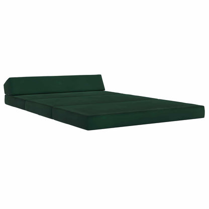 Divano Letto Pieghevole Verde Scuro 120 x 60 x 49 cm Tessuto
