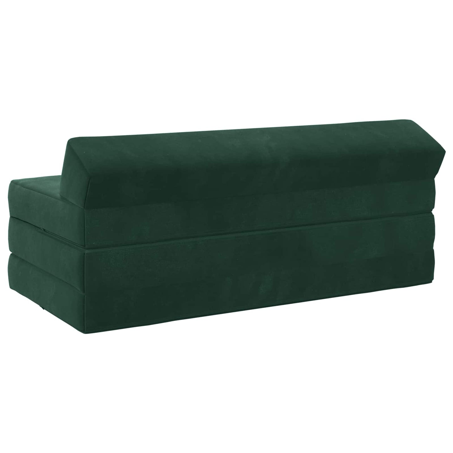 Divano Letto Pieghevole Verde Scuro 120 x 60 x 49 cm Tessuto