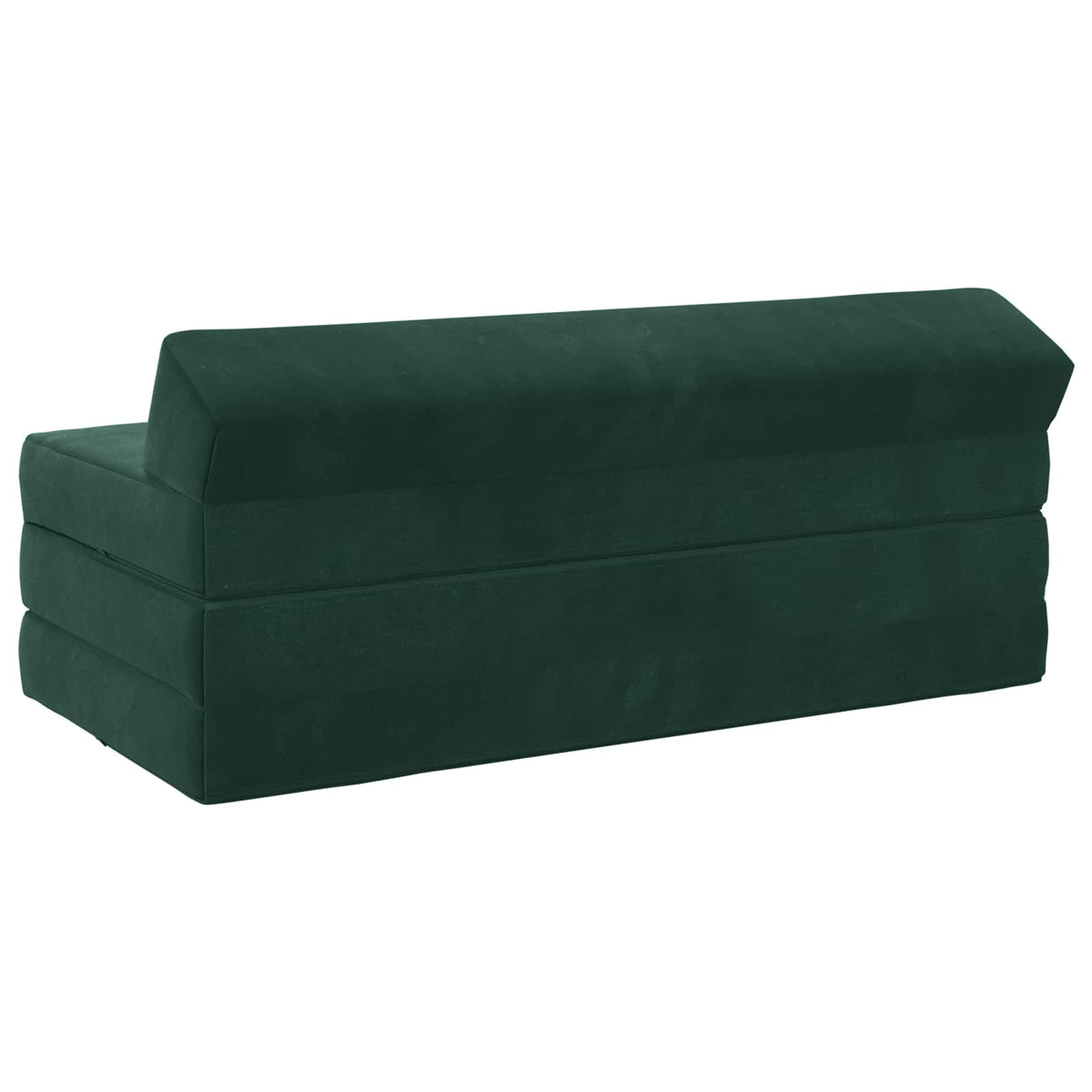 Divano Letto Pieghevole Verde Scuro 120 x 60 x 49 cm Tessuto