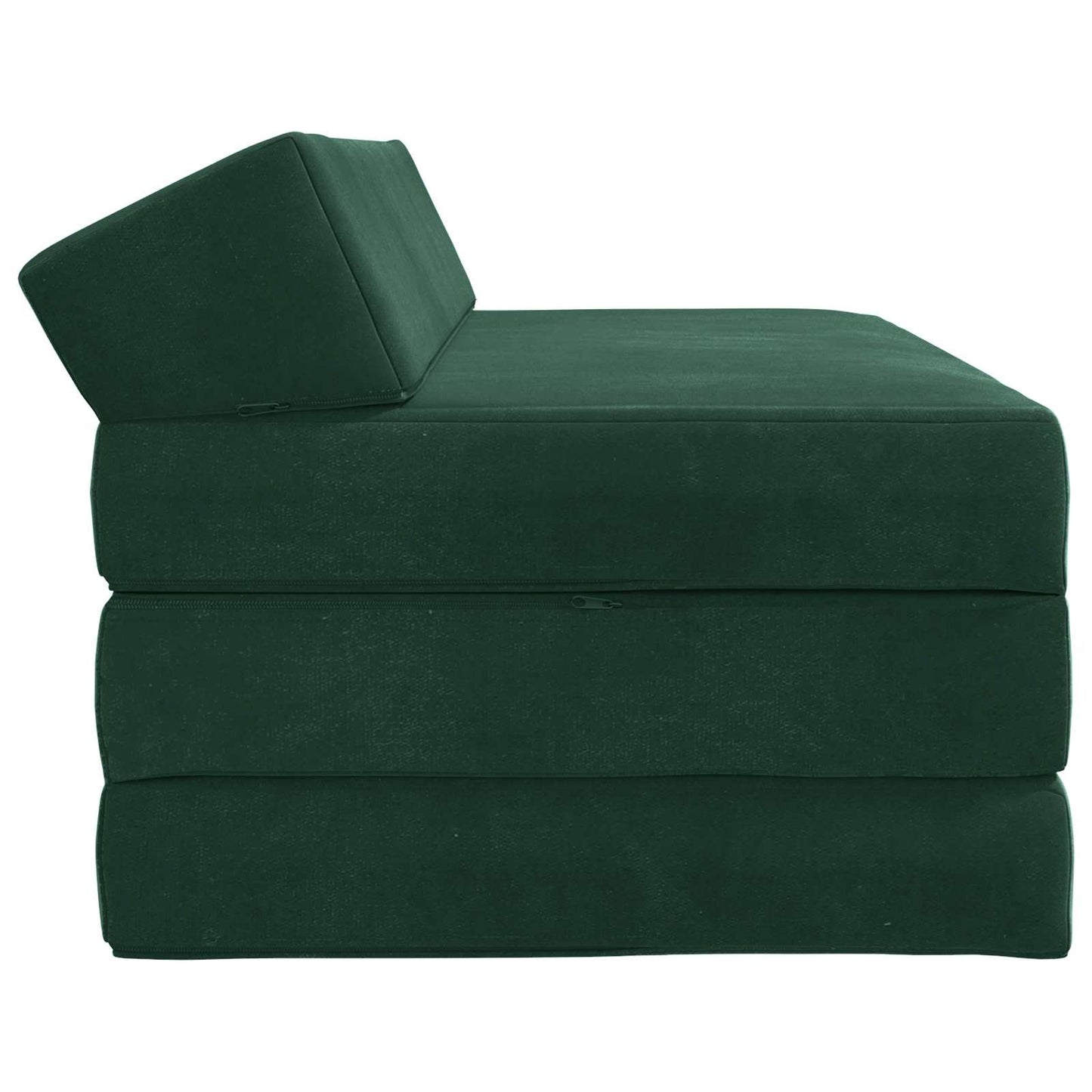 Divano Letto Pieghevole Verde Scuro 120 x 60 x 49 cm Tessuto