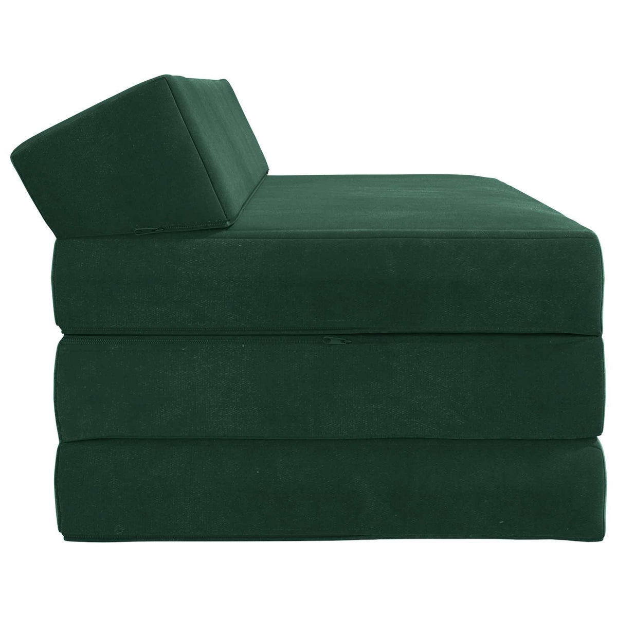 Divano Letto Pieghevole Verde Scuro 120 x 60 x 49 cm Tessuto