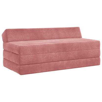 Divano Letto Pieghevole Rosa 120 x 60 x 49 cm Tessuto | homemem39