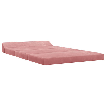 Divano Letto Pieghevole Rosa 120 x 60 x 49 cm Tessuto | homemem39