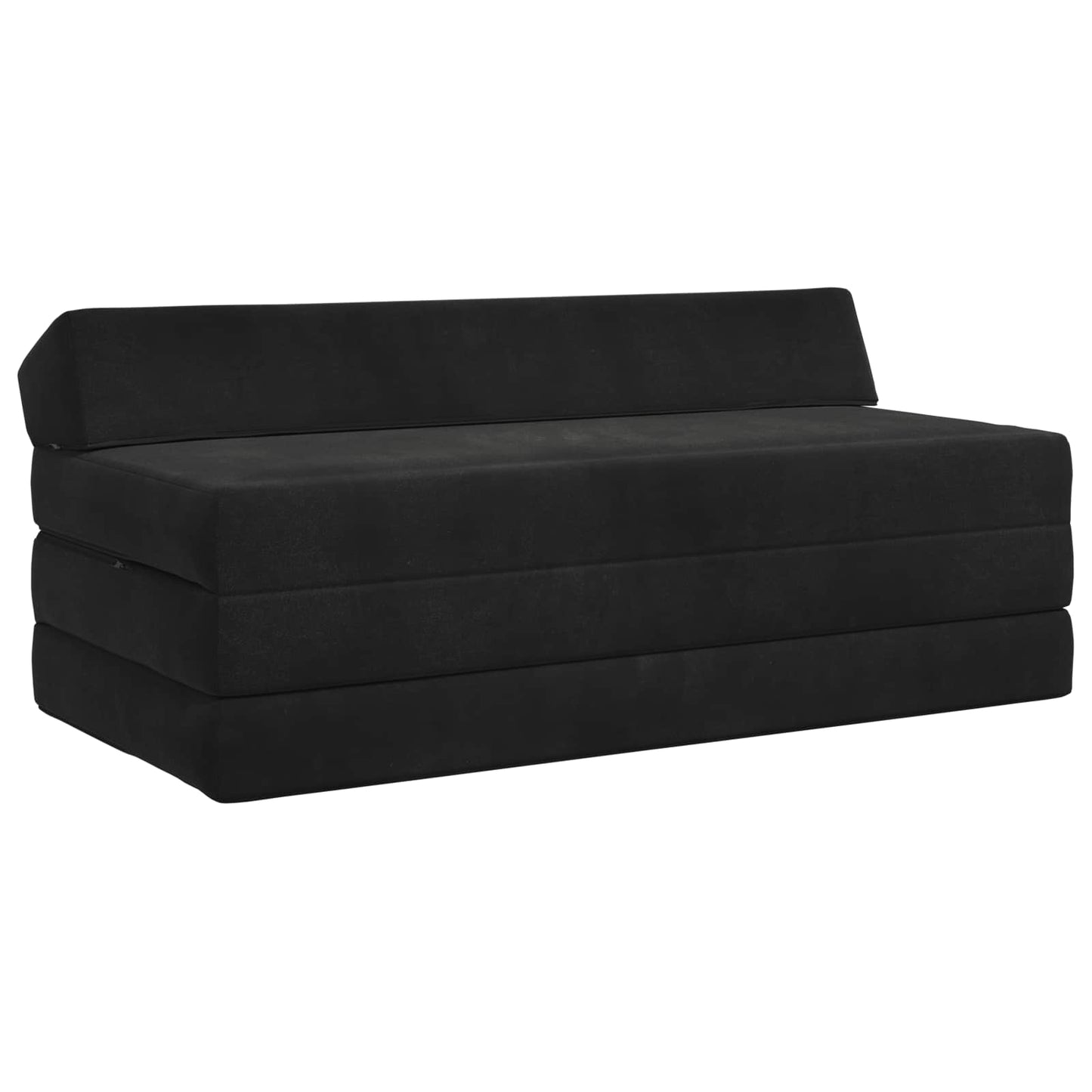 Divano Letto Pieghevole Nero 120 x 60 x 49 cm Tessuto | homemem39