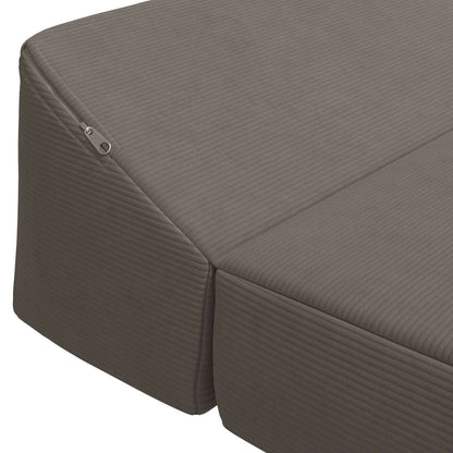 Divano Letto Pieghevole Grigio Chiaro 120 x 60 x 49 cm Tessuto